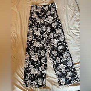 Satin wide leg pants